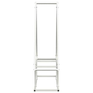 vidaXL Rastrelliera per Legna da Ardere Bianca 80x25x90 cm
