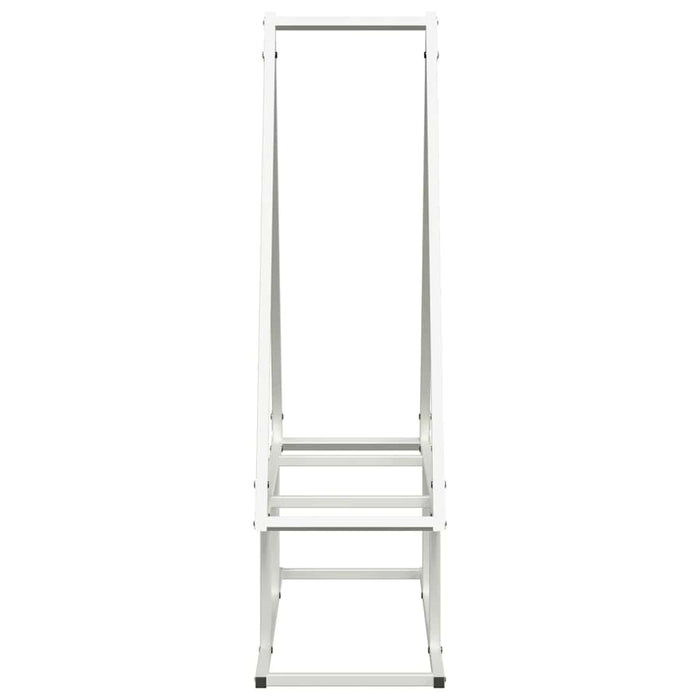 vidaXL Rastrelliera per Legna da Ardere Bianca 80x25x90 cm