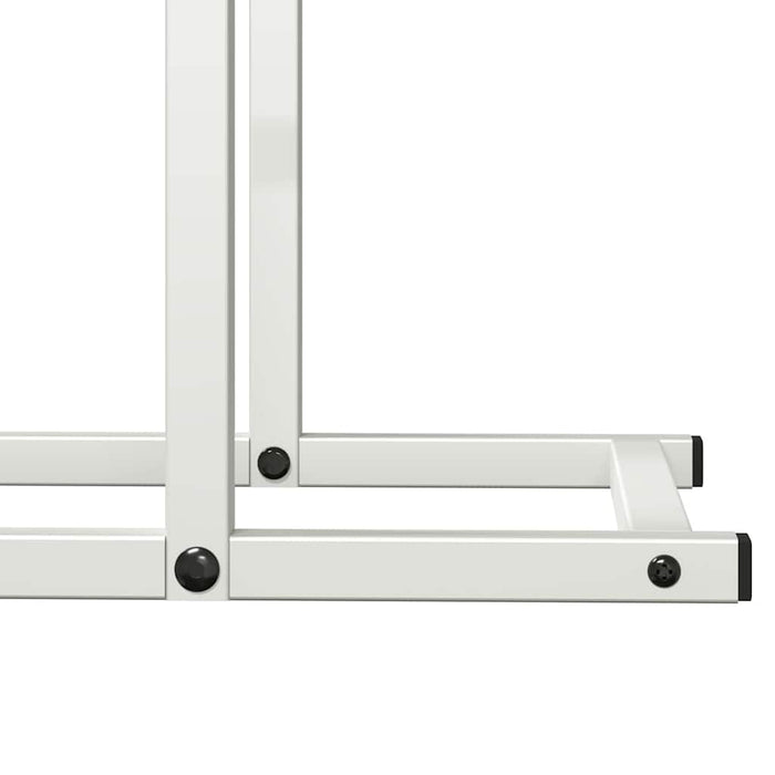 Rastrelliera per Legna da Ardere Bianca 80x25x90 cm 864316