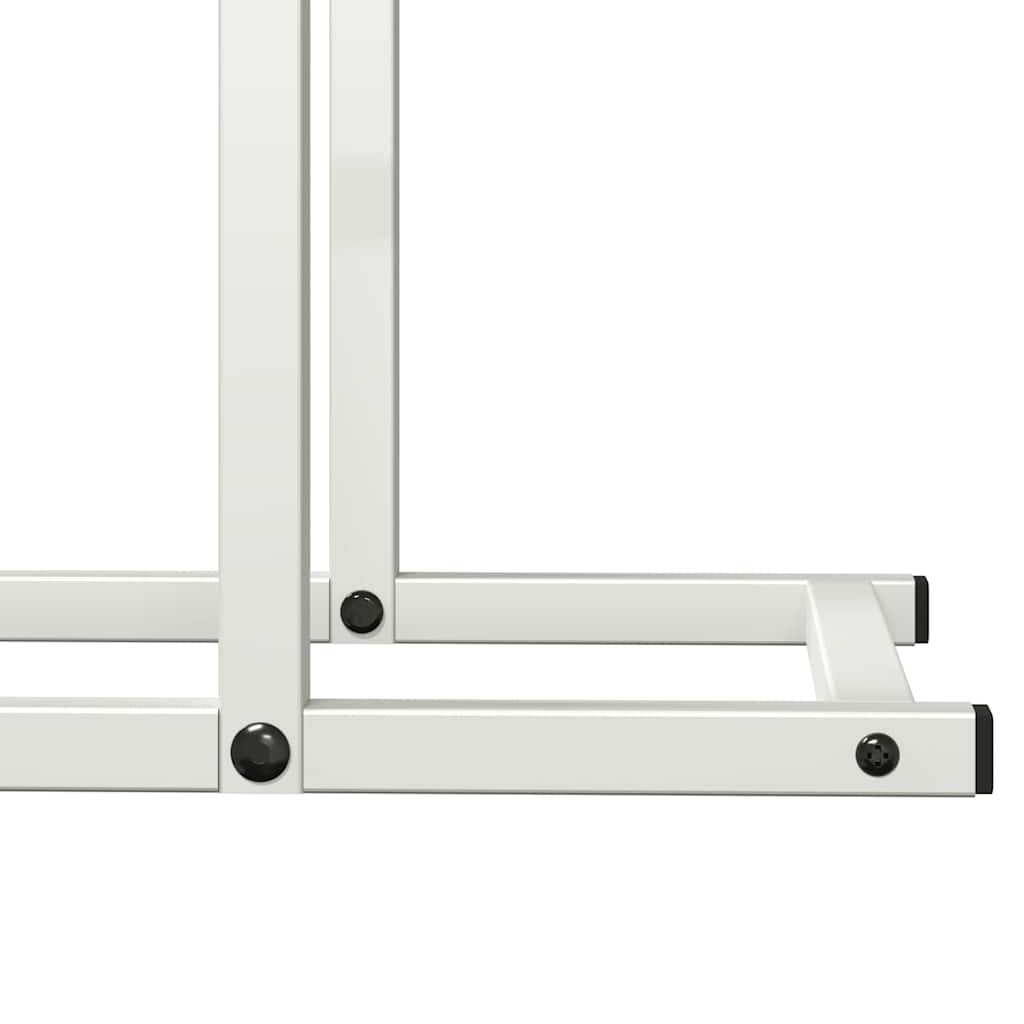 vidaXL Rastrelliera per Legna da Ardere Bianca 80x25x90 cm