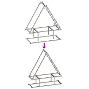 vidaXL Rastrelliera per Legna da Ardere Bianca 80x25x90 cm