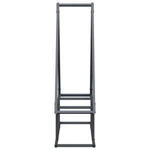 vidaXL Rastrelliera per Legna da Ardere Antracite 80x25x90 cm