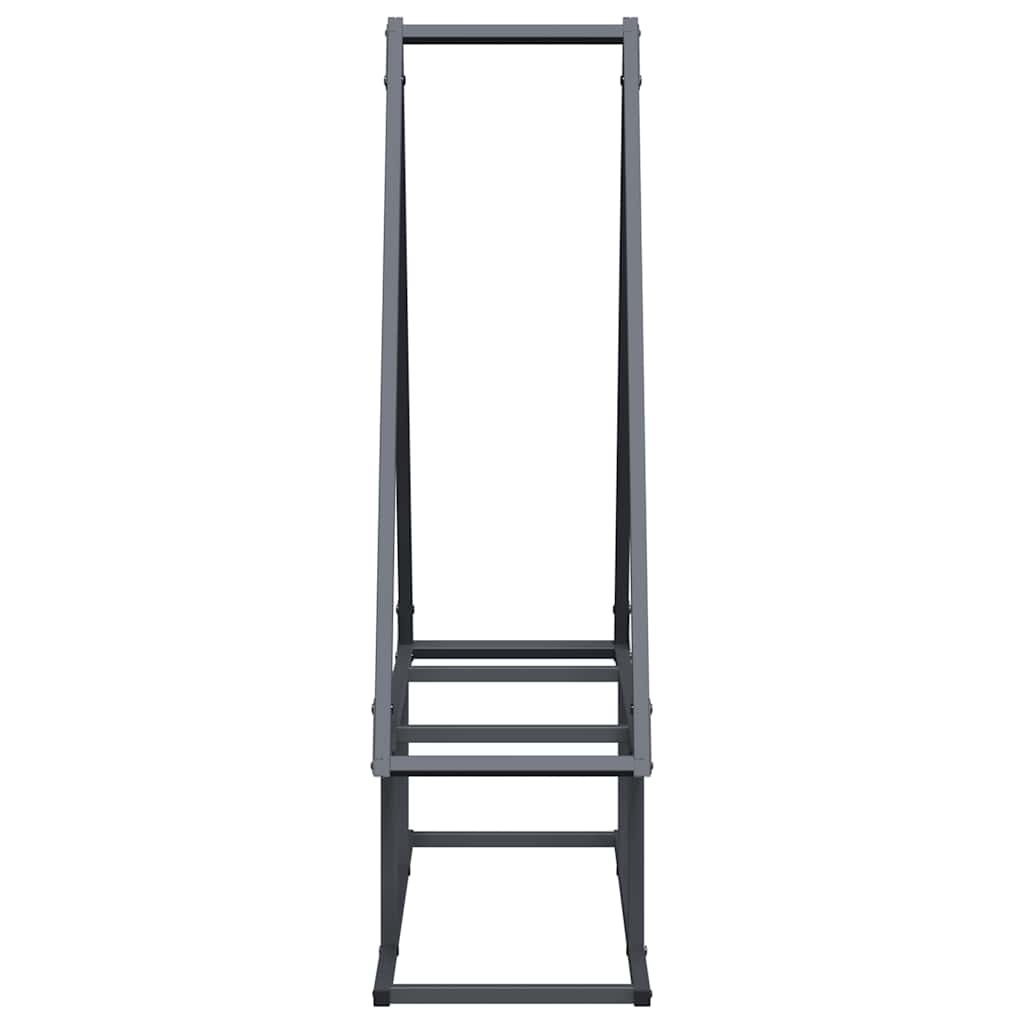Rastrelliera per Legna da Ardere Antracite 80x25x90 cm 864317