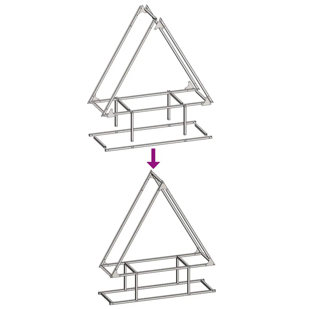 Rastrelliera per Legna da Ardere Antracite 80x25x90 cm 864317