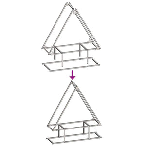 Rastrelliera per Legna da Ardere Antracite 80x25x90 cm 864317