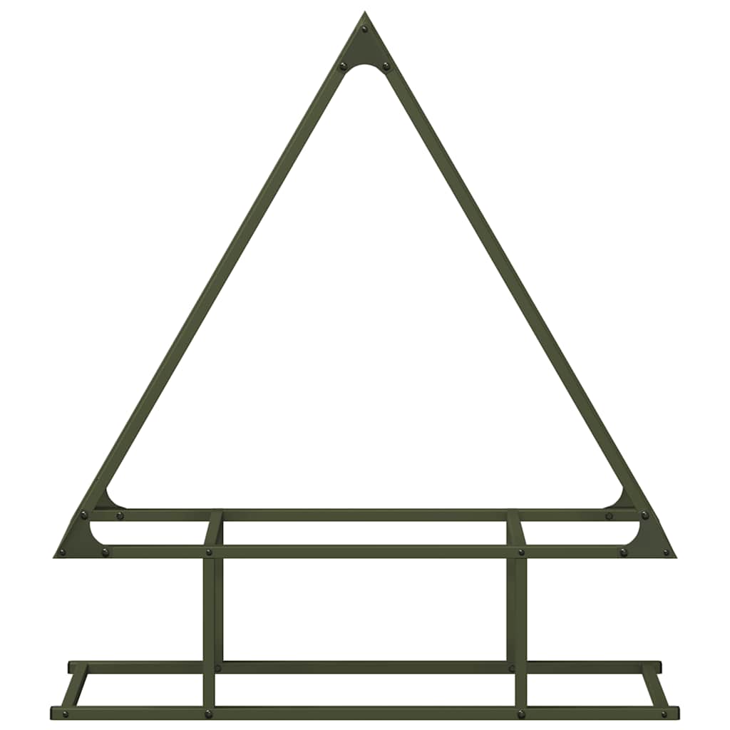 Rastrelliera per Legna da Ardere Verde Oliva 80x25x90 cm 864318