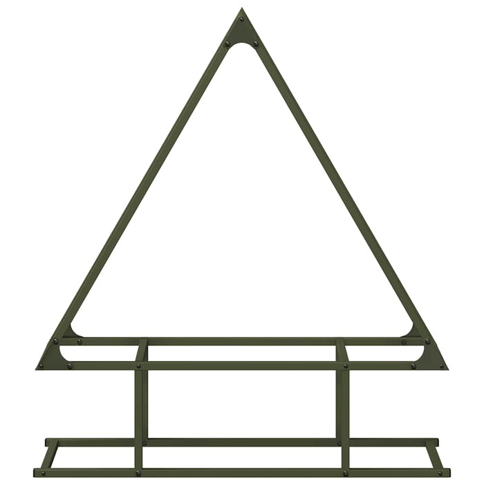 Rastrelliera per Legna da Ardere Verde Oliva 80x25x90 cm 864318