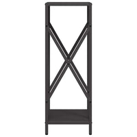 Rastrelliera per Legna da Ardere Nera 34x25x70 cm 864319