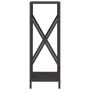 Rastrelliera per Legna da Ardere Nera 34x25x70 cm