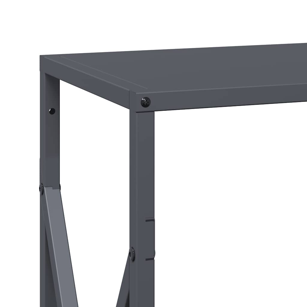 Rastrelliera per Legna da Ardere Antracite 34x25x70 cm 864321