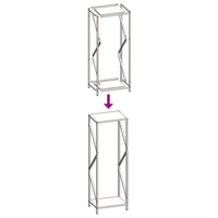 Rastrelliera per Legna da Ardere Bianca 34x25x100 cm 864324