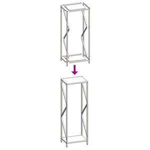 Rastrelliera per Legna da Ardere Antracite 34x25x100 cm 864325