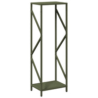 Rastrelliera per Legna da Ardere Verde Oliva 34x25x100 cm