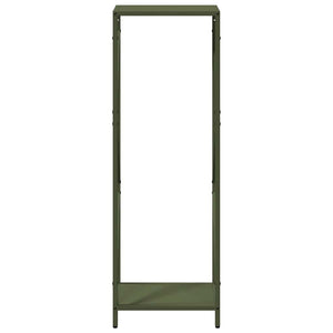 Rastrelliera per Legna da Ardere-Portalegna Verde Oliva 34x25x100 cm