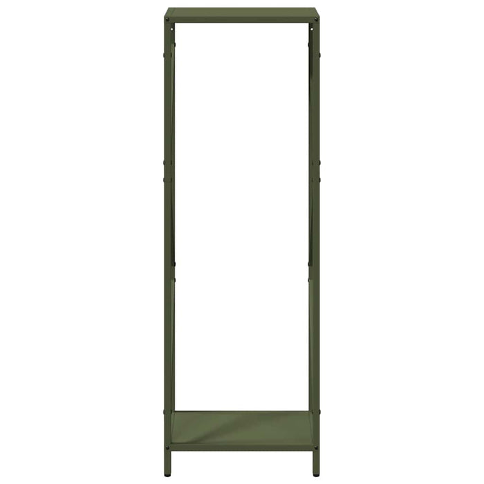 Rastrelliera per Legna da Ardere-Portalegna Verde Oliva 34x25x100 cm