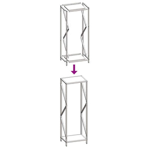 Rastrelliera per Legna da Ardere Verde Oliva 34x25x100 cm 864326