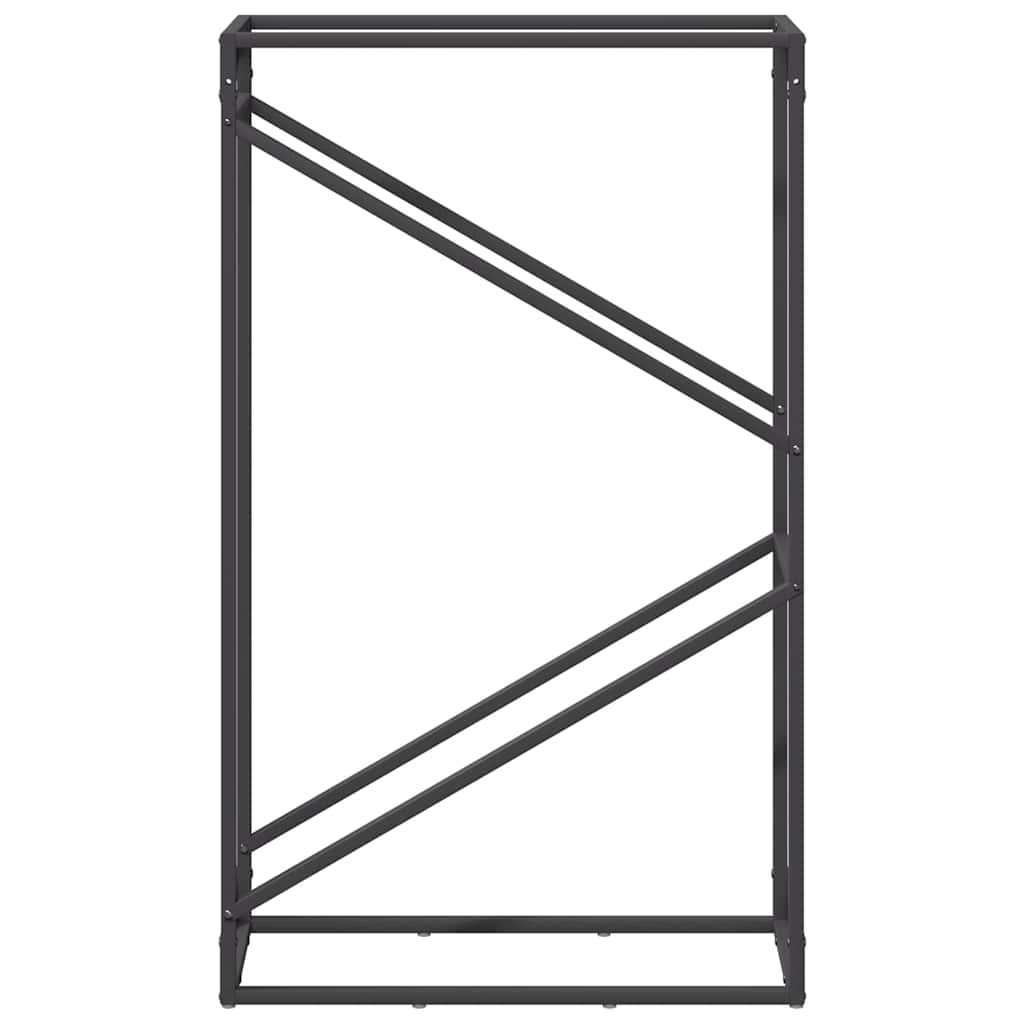 Rastrelliera per Legna da Ardere-Portalegna Nera 60x25x100 cm