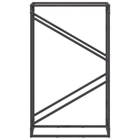 Rastrelliera per Legna da Ardere-Portalegna Nera 60x25x100 cm