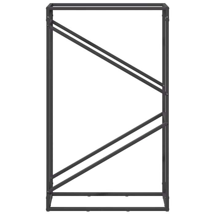 Rastrelliera per Legna da Ardere-Portalegna Nera 60x25x100 cm