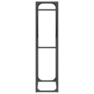 Rastrelliera per Legna da Ardere Nera 60x25x100 cm