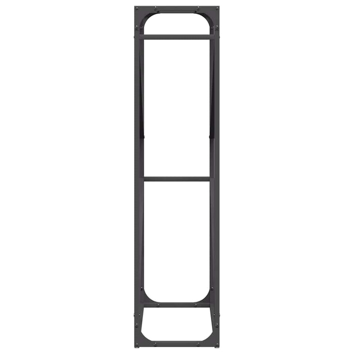 Rastrelliera per Legna da Ardere Nera 60x25x100 cm