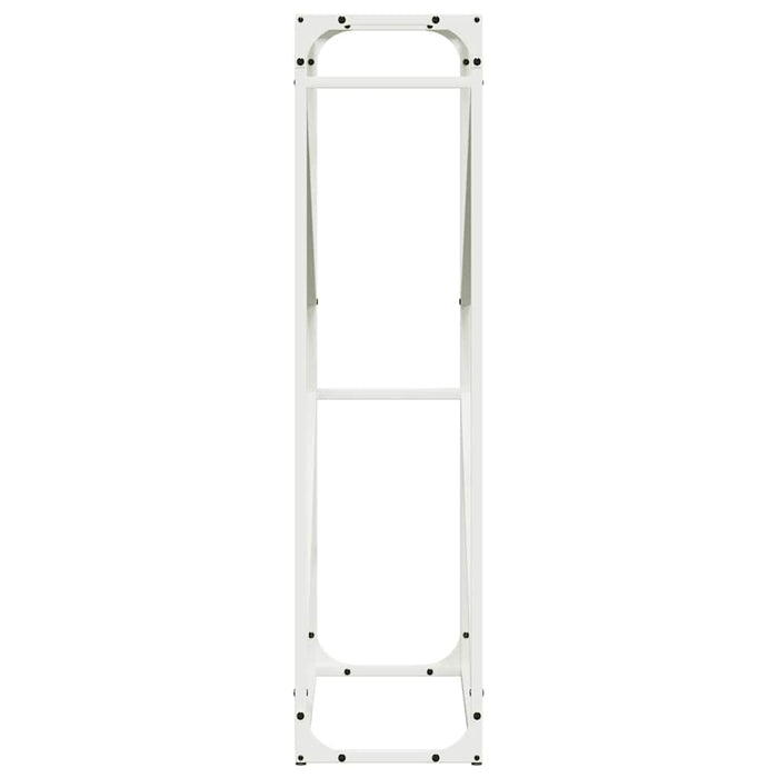 Rastrelliera per Legna da Ardere Bianca 60x25x100 cm 864328