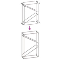 vidaXL Rastrelliera per Legna da Ardere Antracite 60x25x100 cm