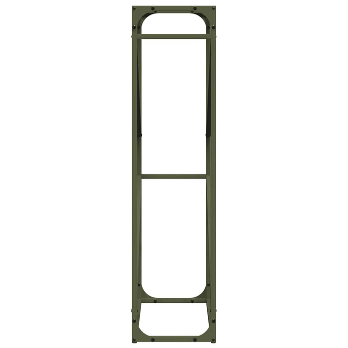 Rastrelliera per Legna da Ardere Verde Oliva 60x25x100 cm