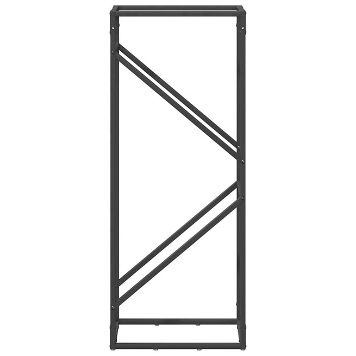 Rastrelliera per Legna da Ardere Nera 40x25x100 cm 864331