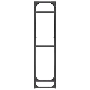 Rastrelliera per Legna da Ardere Nera 40x25x100 cm