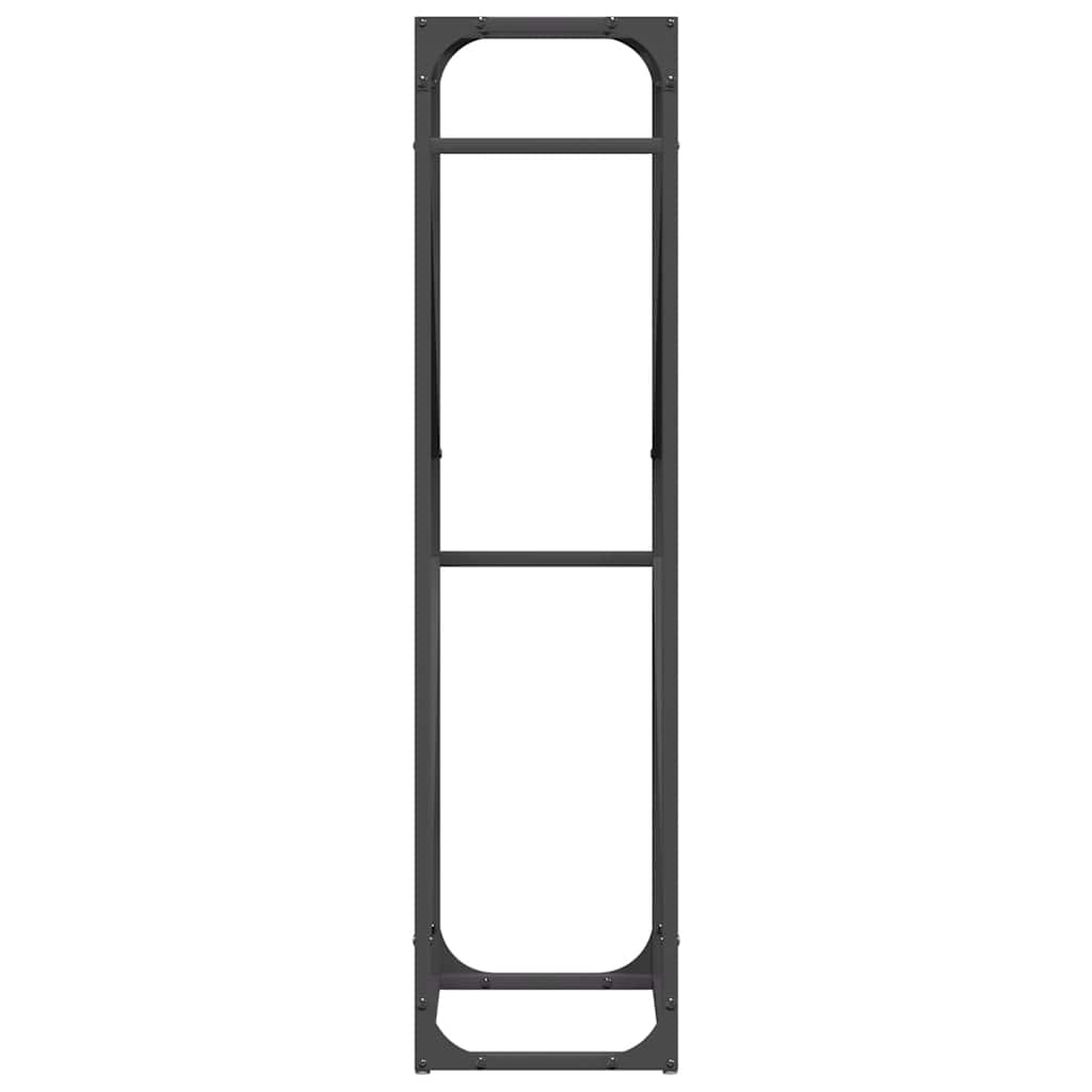 Rastrelliera per Legna da Ardere Nera 40x25x100 cm 864331