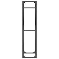 Rastrelliera per Legna da Ardere Nera 40x25x100 cm 864331