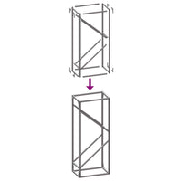 Rastrelliera per Legna da Ardere Nera 40x25x100 cm