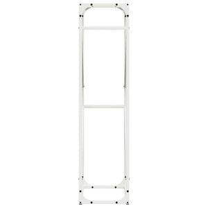 Rastrelliera per Legna da Ardere Bianca 40x25x100 cm 864332