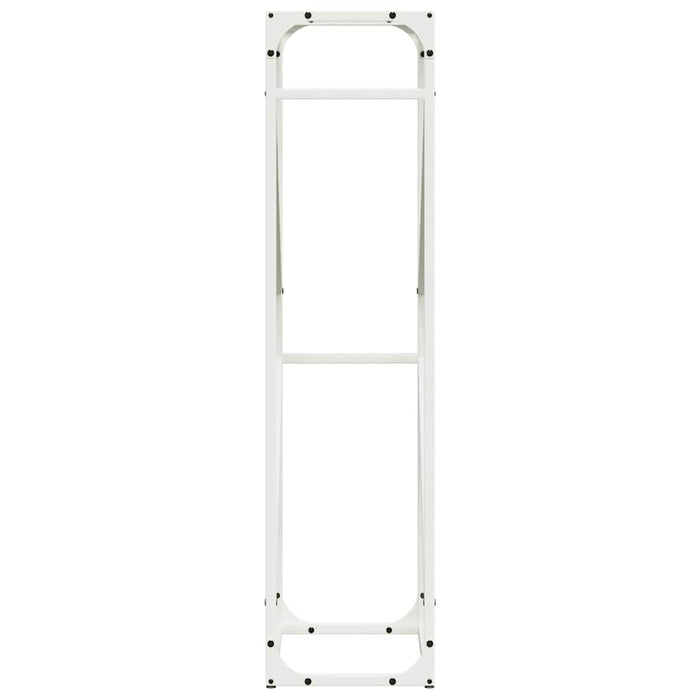 Rastrelliera per Legna da Ardere Bianca 40x25x100 cm 864332