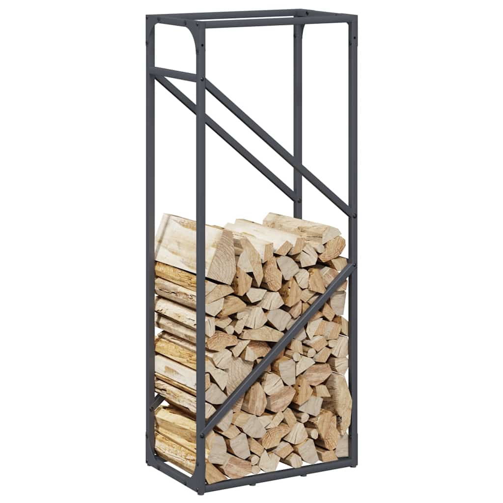 Rastrelliera per Legna da Ardere Antracite 40x25x100 cm 864333