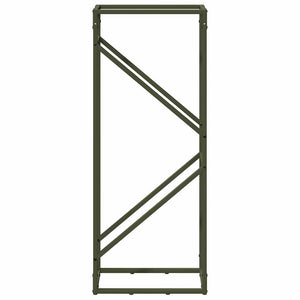 Rastrelliera per Legna da Ardere Verde Oliva 40x25x100 cm 864334