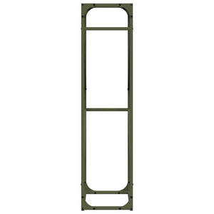 Rastrelliera per Legna da Ardere Verde Oliva 40x25x100 cm 864334