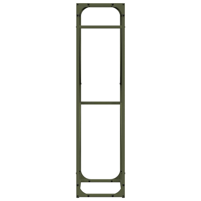 Rastrelliera per Legna da Ardere Verde Oliva 40x25x100 cm 864334