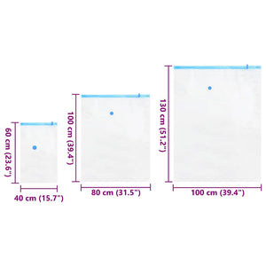 Sacchetti sottovuoto per indumenti 10 pcs 130 x 100 cm 42001456