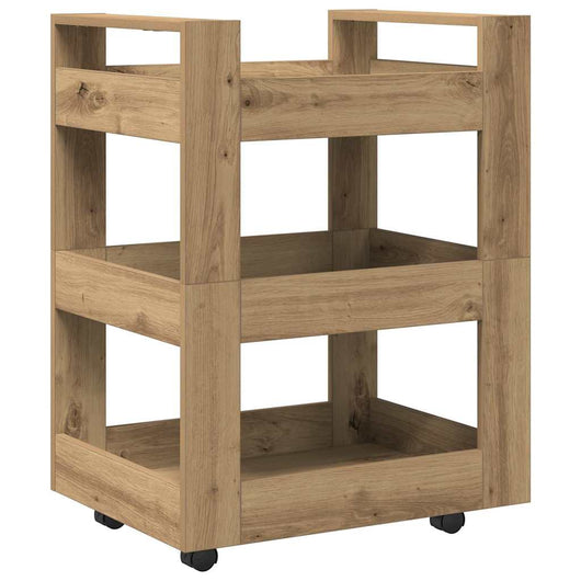 Carrello da Cucina-Scaffale per Cucina Rovere artigianale 60 x 45 x 80 cm 519597