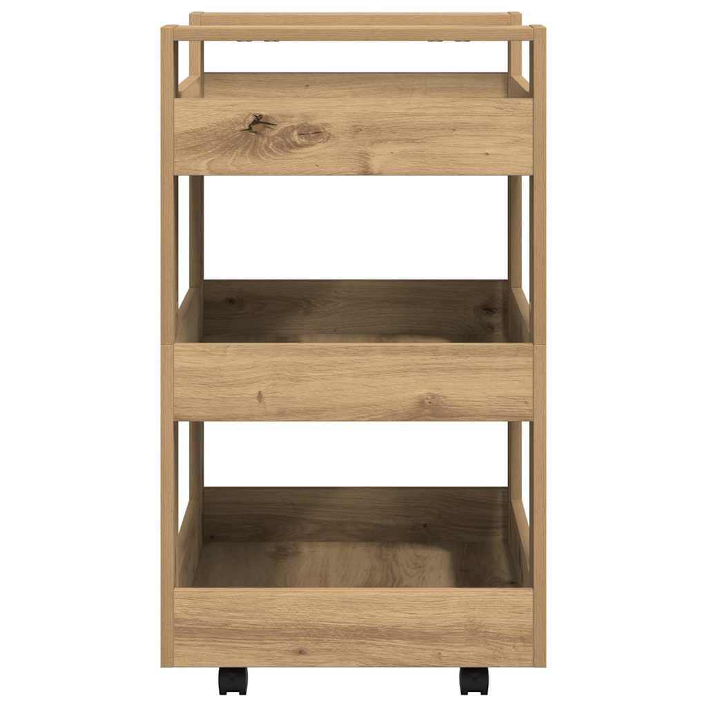 Carrello da Cucina-Scaffale per Cucina Rovere artigianale 60 x 45 x 80 cm 519597