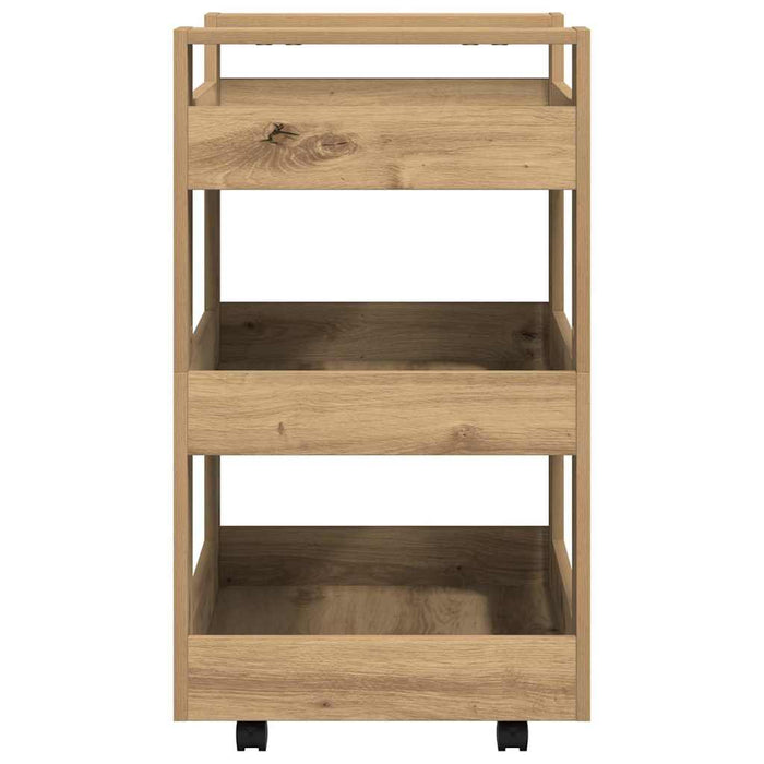 Carrello da Cucina-Scaffale per Cucina Rovere artigianale 60 x 45 x 80 cm 519597