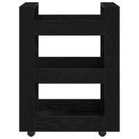 Carrello da Cucina Rovere nero 60 x 45 x 80 cm 862119