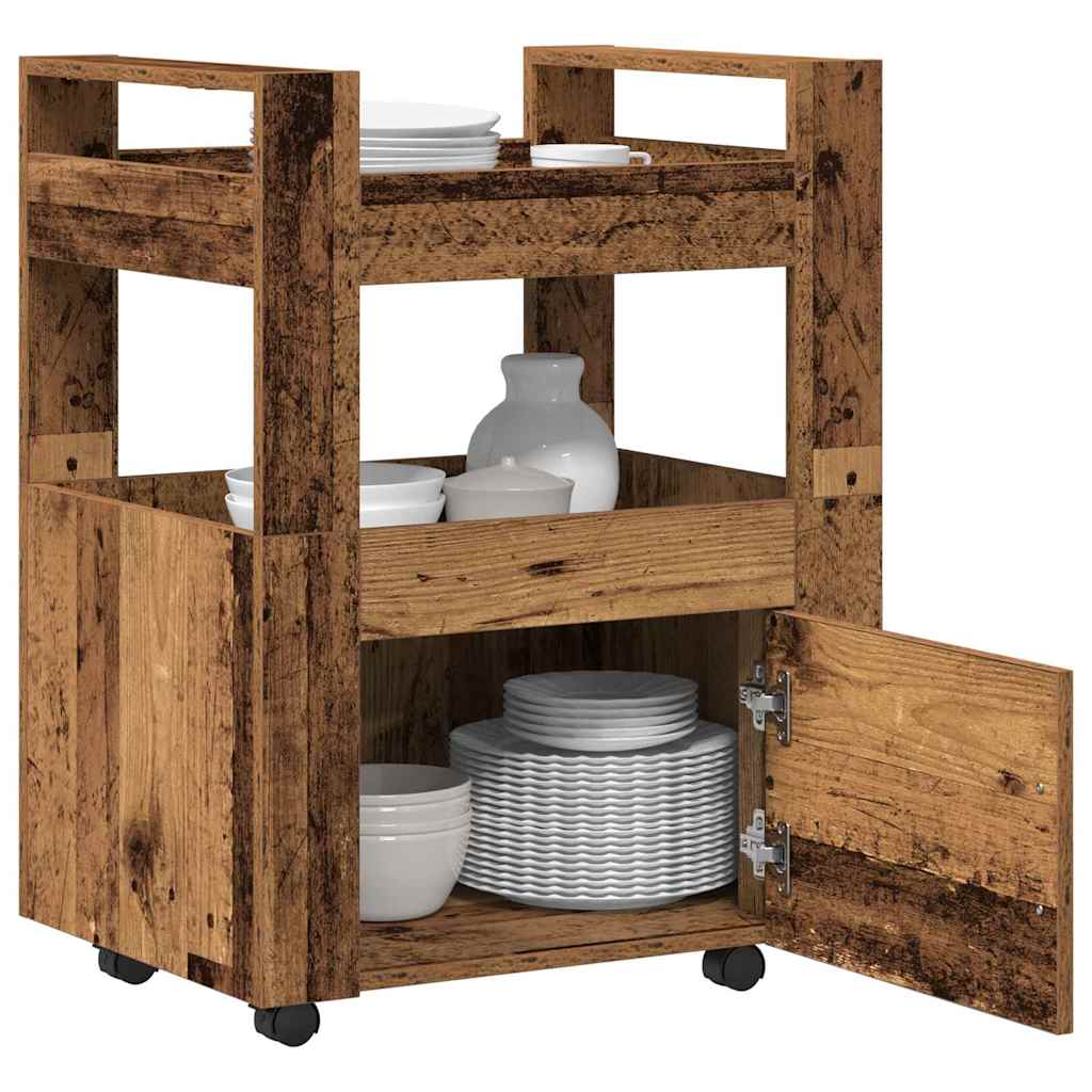 Carrello da Cucina-Scaffale per Cucina Legno vecchio 60 x 45 x 80 cm