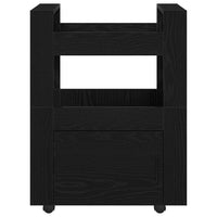 Carrello da Cucina-Scaffale per Cucina Rovere nero 60 x 45 x 80 cm 108016