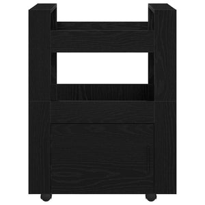 Carrello da Cucina-Scaffale per Cucina Rovere nero 60 x 45 x 80 cm 108016