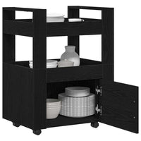 Carrello da Cucina Rovere nero 60 x 45 x 80 cm 862122
