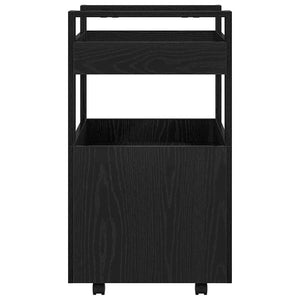 Carrello da Cucina-Scaffale per Cucina Rovere nero 60 x 45 x 80 cm 108016