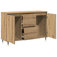 Credenza con cassetto rovere artigianale 101.5 x 35 x 70 cm 862146